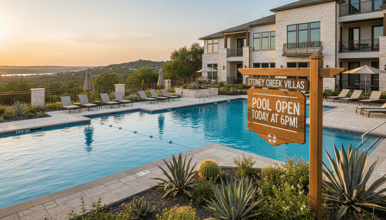 Pool open today at 6pm !